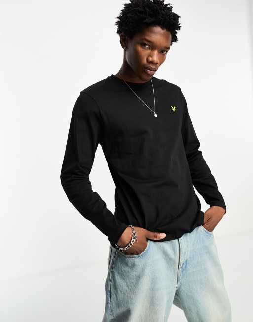 Lyle & Scott icon logo long sleeve t-shirt in black   , 4 of 4