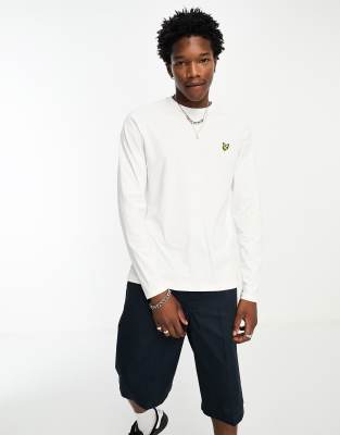 Lyle & Scott Lyle & Scott icon logo long sleeve t-shirt in white