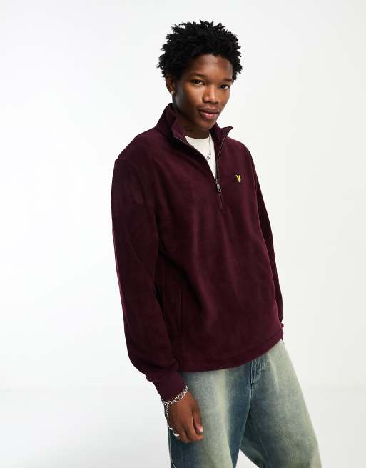 Lyle and scott online burgundy sweatshirt