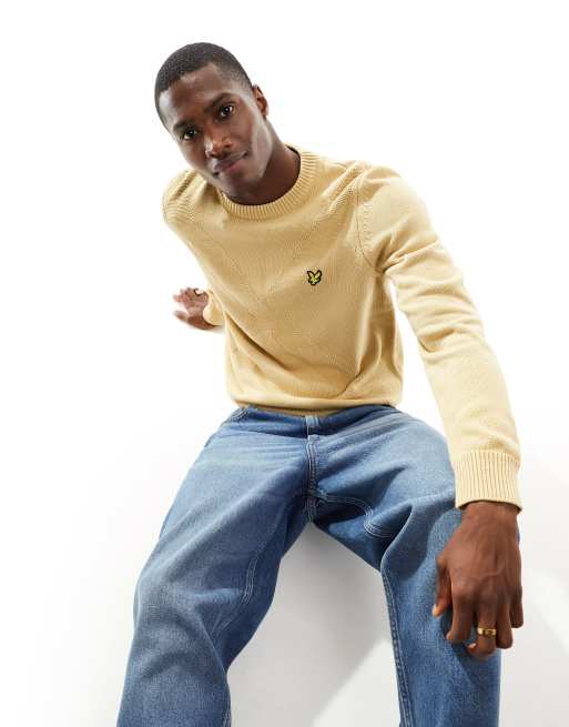 Lyle & Scott Insignia Crew Neck Jumper in Green