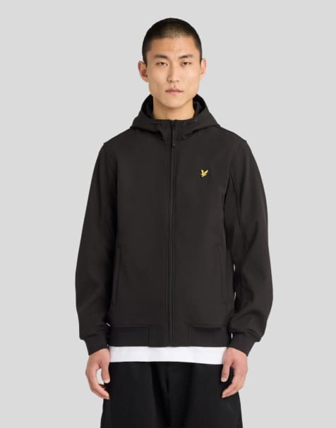Lyle & Scott Jackets sports mesh back softshell jacket in z865 jet black - view 1
