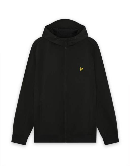 Lyle & Scott Jackets sports mesh back softshell jacket in z865 jet black, 5 of 6