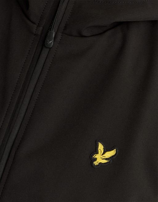 Lyle & Scott Jackets sports mesh back softshell jacket in z865 jet black, 6 of 6