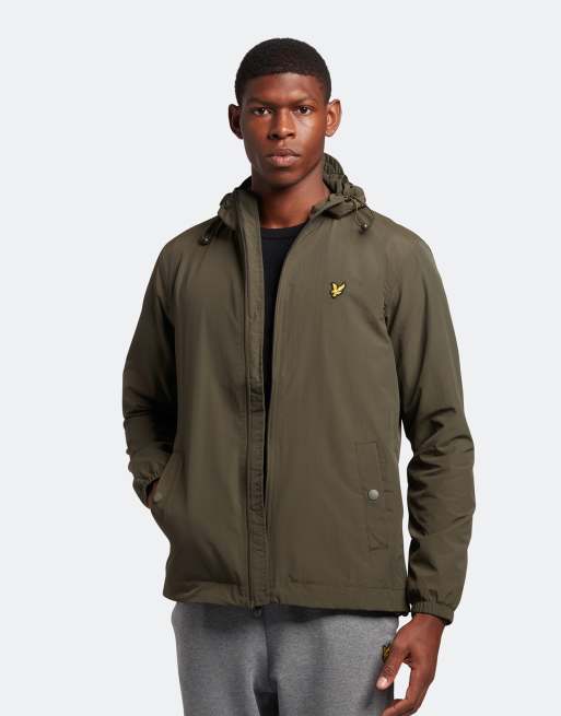 Lyle & Scott Jackets zip through hooded jacket in  olive 