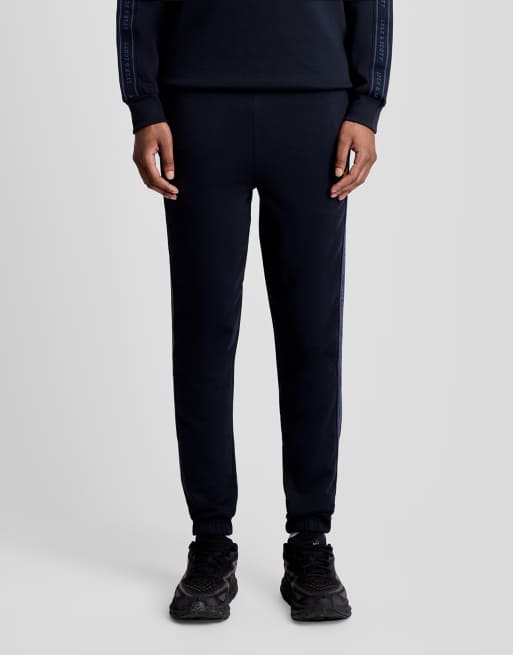 Lyle & Scott - joggers con cinta jacquard en azul marino oscuro z271, 2 de 7