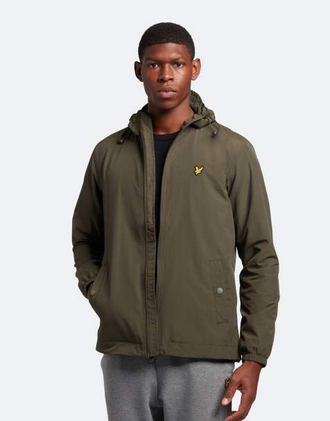 Lyle & Scott – Kapuzenjacke in Olivgrün mit durchgehendem Reißverschluss - view 1