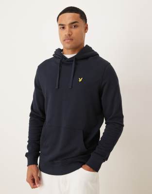 Dunkelblauer Kapuzenpullover Mit Lyle & Scott-Logo Groß - Bild 8