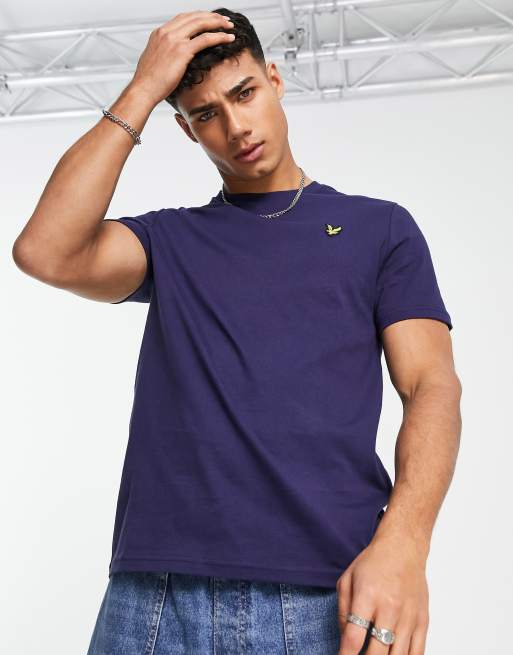 Lyle & Scott - Katoenen t-shirt met logo in marineblauw - NAVY