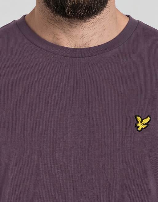 Lyle & Scott Kurzarm-Basic-T-Shirt in y320 Noir Plum, 5 von 6