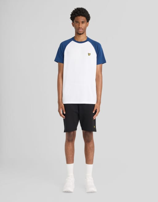 Lyle & Scott Kurzarm-T-Shirt im Blockdesign in Marineblau, Pfingstrose/Weiß, 2 von 6