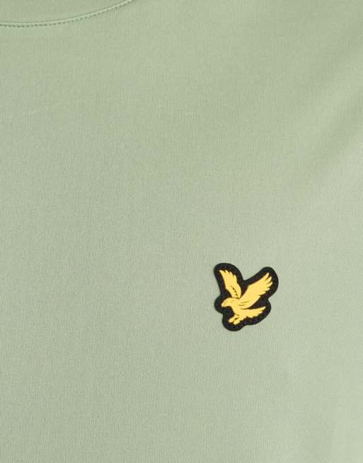 Lyle & Scott Kurzarm-T-Shirt mit eingesetzten Ärmeln in y394 botanischem Grün, 6 von 6