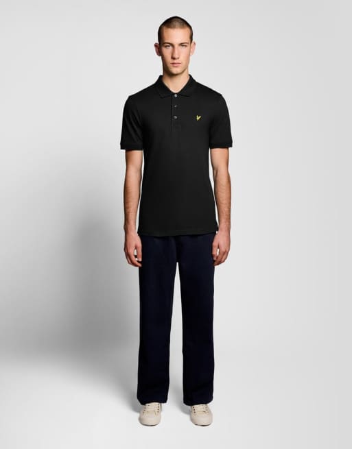 Lyle & Scott kurzärmeliges einfarbiges Poloshirt in Sattelbraun, 2 von 6