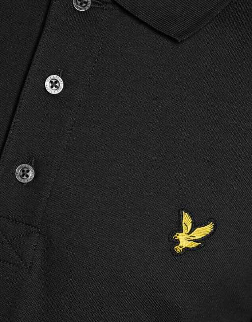 Lyle & Scott kurzärmeliges einfarbiges Poloshirt in Sattelbraun, 6 von 6