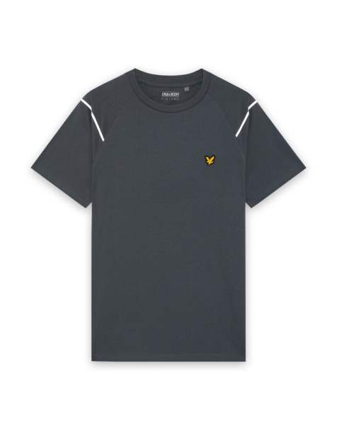 Lyle & Scott kurzärmeliges reflektierendes Raglan-T-Shirt in y107 turbulence - view 1