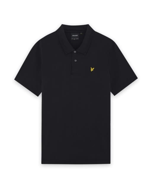 Lyle & Scott kurzärmeliges Relaxed-Jersey-Poloshirt in Tiefschwarz, 5 von 6