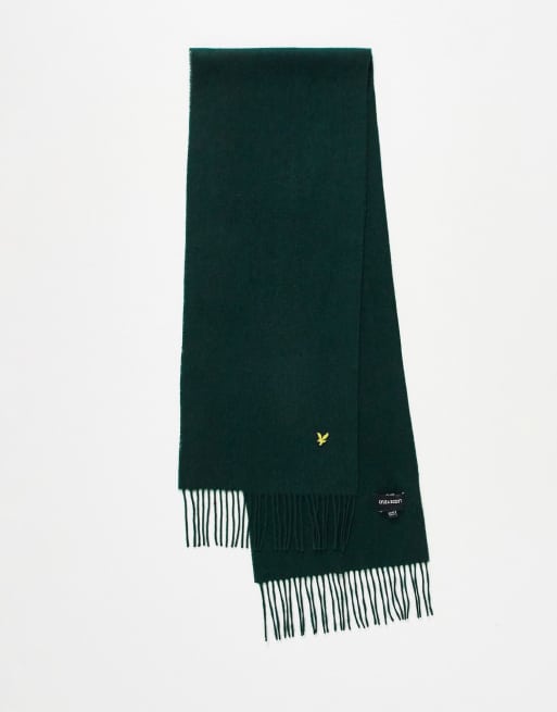 Lyle & Scott - Lamswollen sjaal in groen