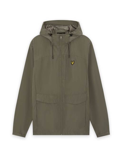 Lyle & Scott – Leichte Jacke in x569 Khaki Ash mit Kapuze und Reißverschluss, 5 von 5