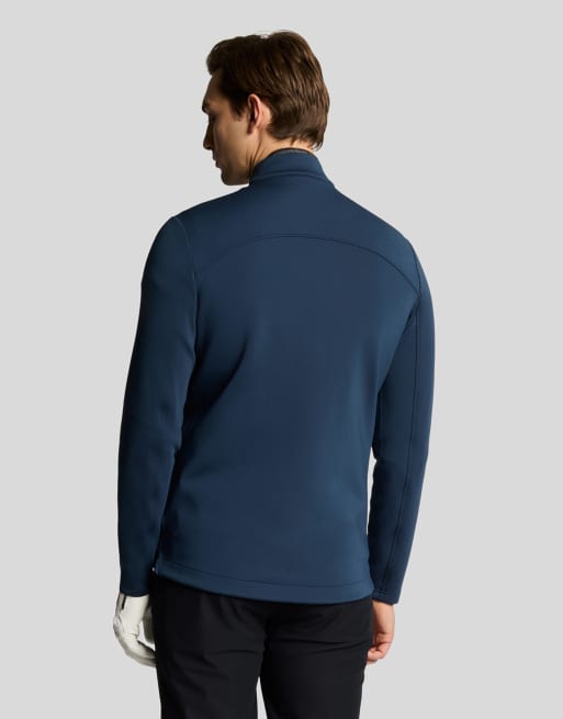 Lyle & Scott licht hybride gewatteerd golfjack met volledige ritssluiting in x526 ryder blue, 3 van 7