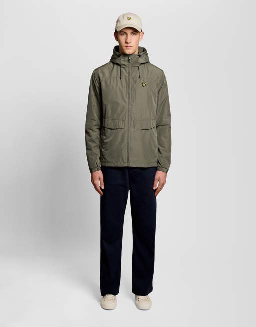 Lyle & Scott - Lichtgewicht jack met capuchon en rits in kaki, 2 van 5