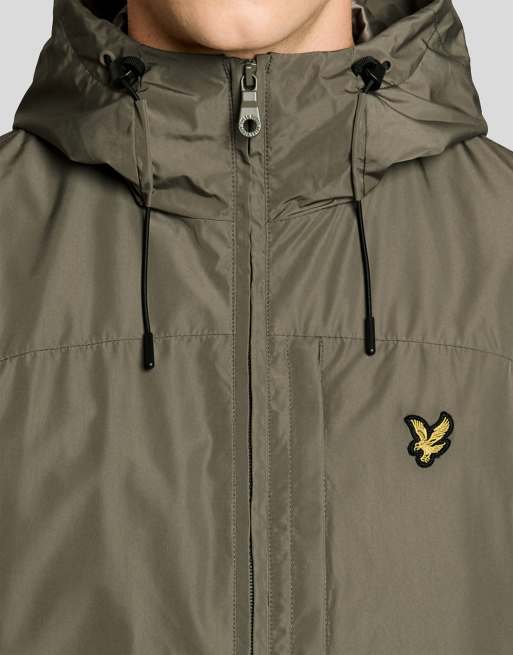 Lyle & Scott - Lichtgewicht jack met capuchon en rits in kaki, 3 van 5