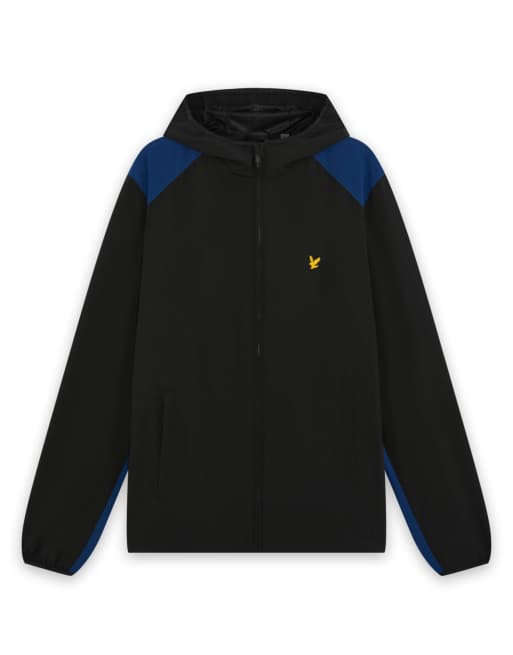 Lyle & Scott Light jackets panelled windbreaker jacket in y393 jet black/ navy peony, 5 of 6