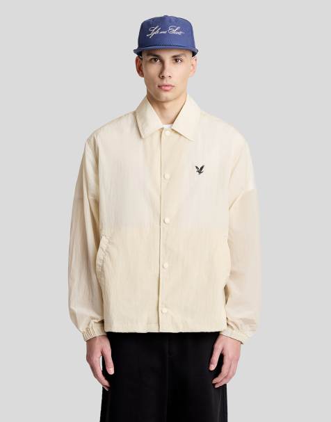 Lyle & Scott Light jackets re-issue coach jacket in y278 archive white - view 1
