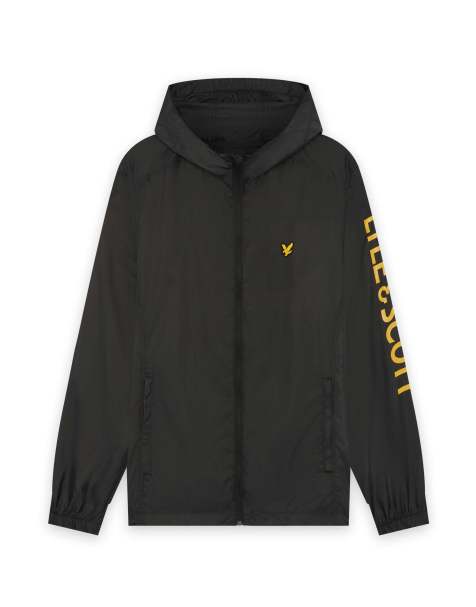 Lyle & Scott Light jackets sleeve branded jacket in z865 jet black - view 1