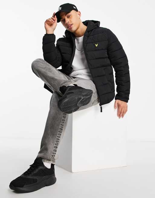 Lyle and scott store black puffer jacket