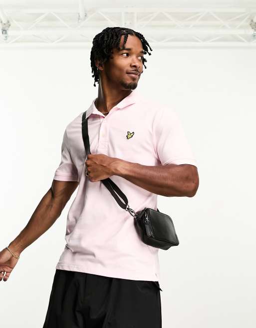 Lyle & Scott – Ljusrosa pikétröja med ikonlogga