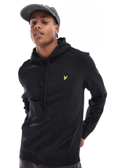 Lyle Scott logo hoodie in black ASOS