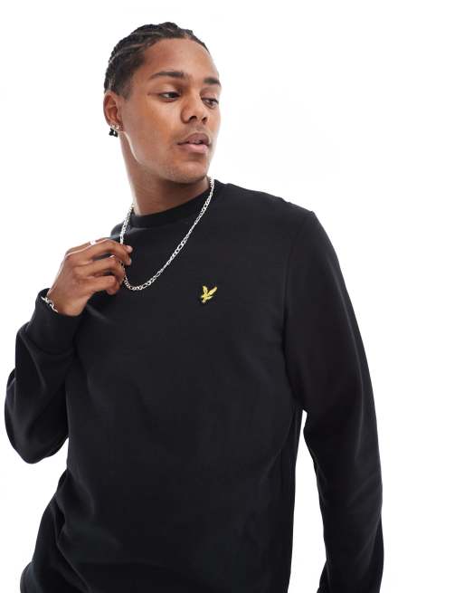 Lyle Scott logo sweatshirt in black ASOS