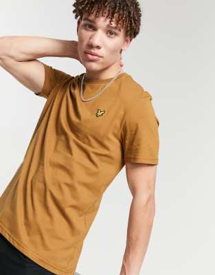 Lyle & Scott Lyle & Scott logo t-shirt in tan-Brown
