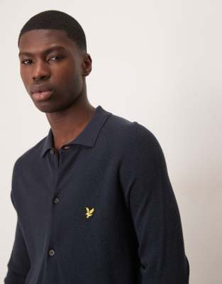 Lyle & Scott Lyle & Scott Long Sleeve Linen Shirt in navy
