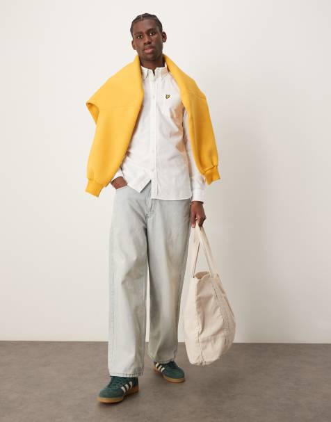 Lyle & Scott long sleeve oxford shirt in white  