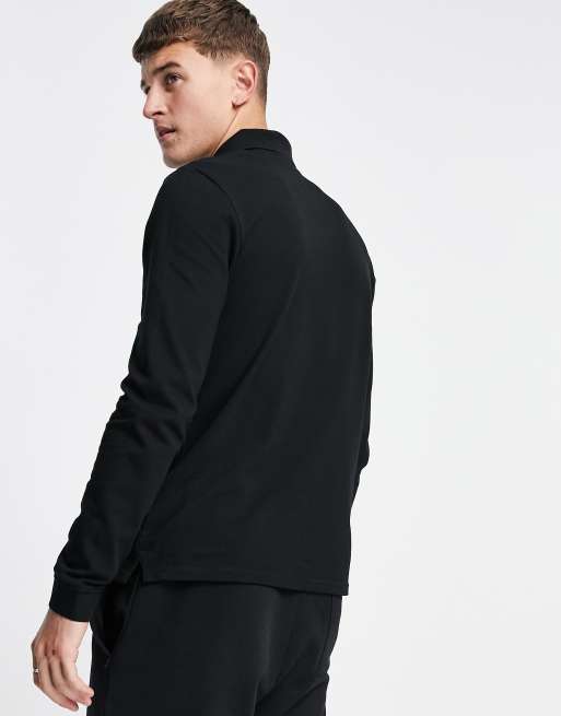 Lyle & Scott long sleeve polo in black    , 4 of 4