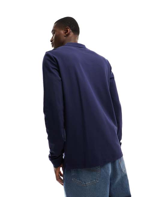 Lyle & Scott Long Sleeve Polo Shirt in Navy    , 3 of 4