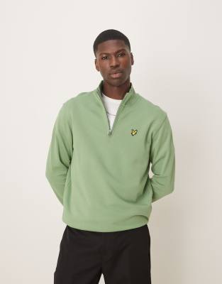 Lyle & Scott Lyle & Scott Loopback Quarter Zip Sweat in green
