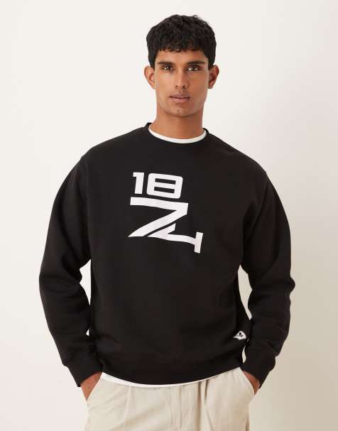 Lyle & Scott loungewear graphic crew neck in  jet black    - view 1