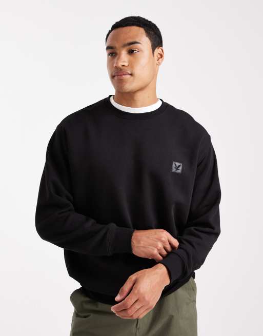 Lyle & Scott Loungewear loungewear crew neck pullover in  jet black 
