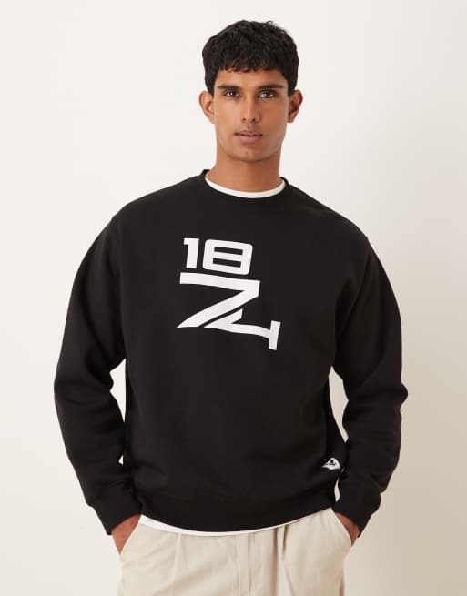 Lyle & Scott Loungewear loungewear graphic crew neck in  jet black 