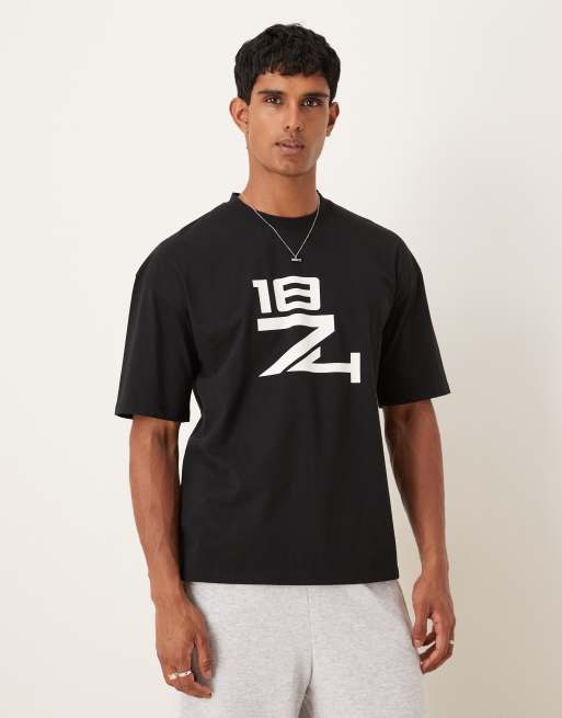 Lyle & Scott Loungewear loungewear graphic t-shirt in z865 jet black