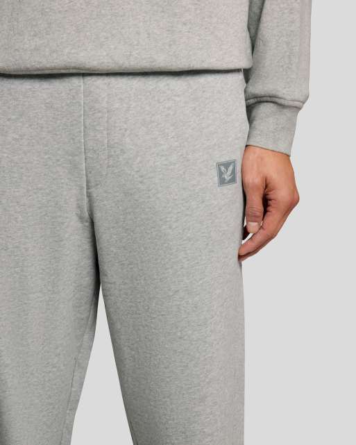 Lyle & Scott Loungewear loungewear straight leg jogger in d24 light grey marl, 3 of 5