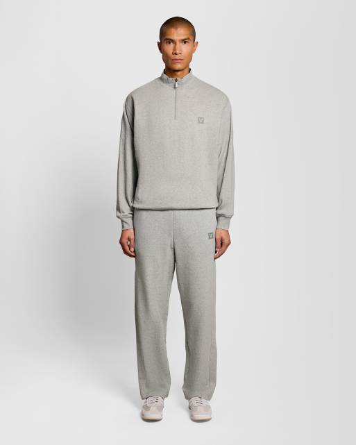 Lyle & Scott Loungewear loungewear straight leg jogger in d24 light grey marl, 4 of 5