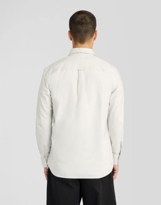 Lyle & Scott Ls gewebtes Hemd, schlichtes Oxford-Hemd in z804 glacier grey, 4 von 6