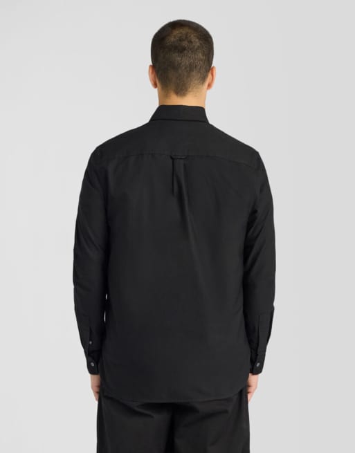 Lyle & Scott Ls geweven overhemd ton-sur-ton adelaar effen oxford overhemd in z865 jet black, 5 van 7