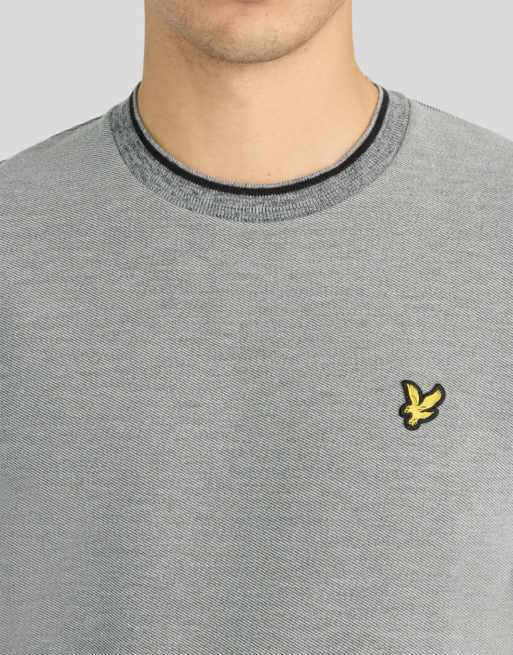 Lyle & Scott LS meliertes Interlock-T-Shirt in Static Black Marl, 3 von 6