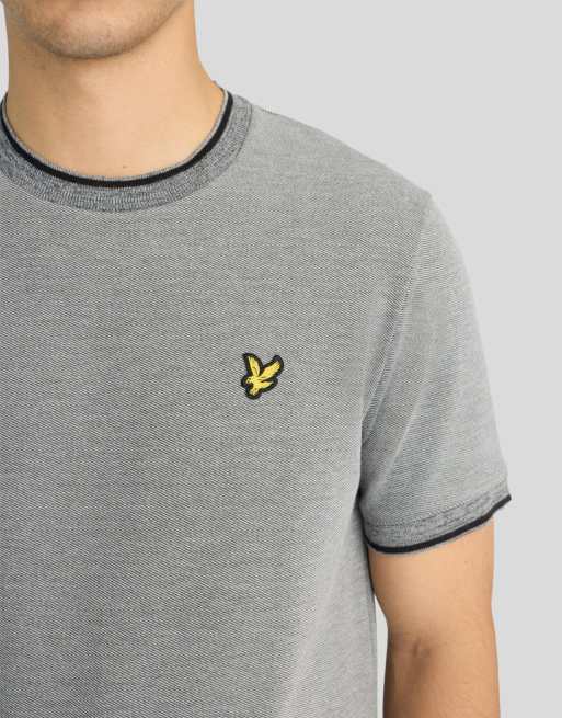 Lyle & Scott LS meliertes Interlock-T-Shirt in Static Black Marl, 6 von 6