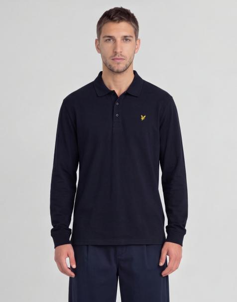 Lyle & Scott Ls polo shirt ls polo shirt in z271 dark navy