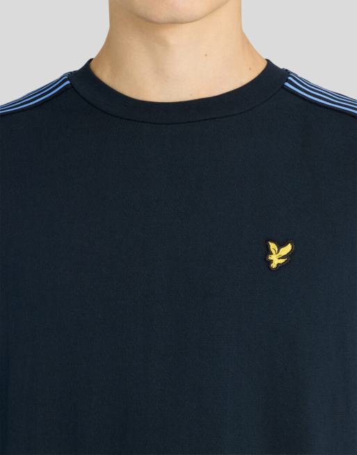 Lyle & Scott Ls t-shirt a righe con nastro, blu navy scuro, 3 di 6