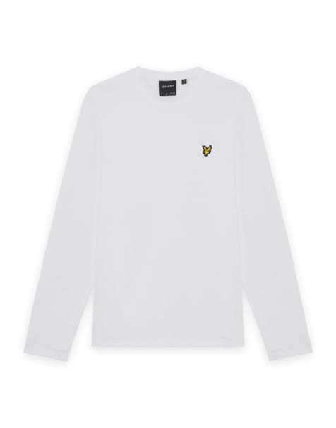 Lyle & Scott Ls t-shirt boxy fit long sleeve t-shirt in 626 white - view 1